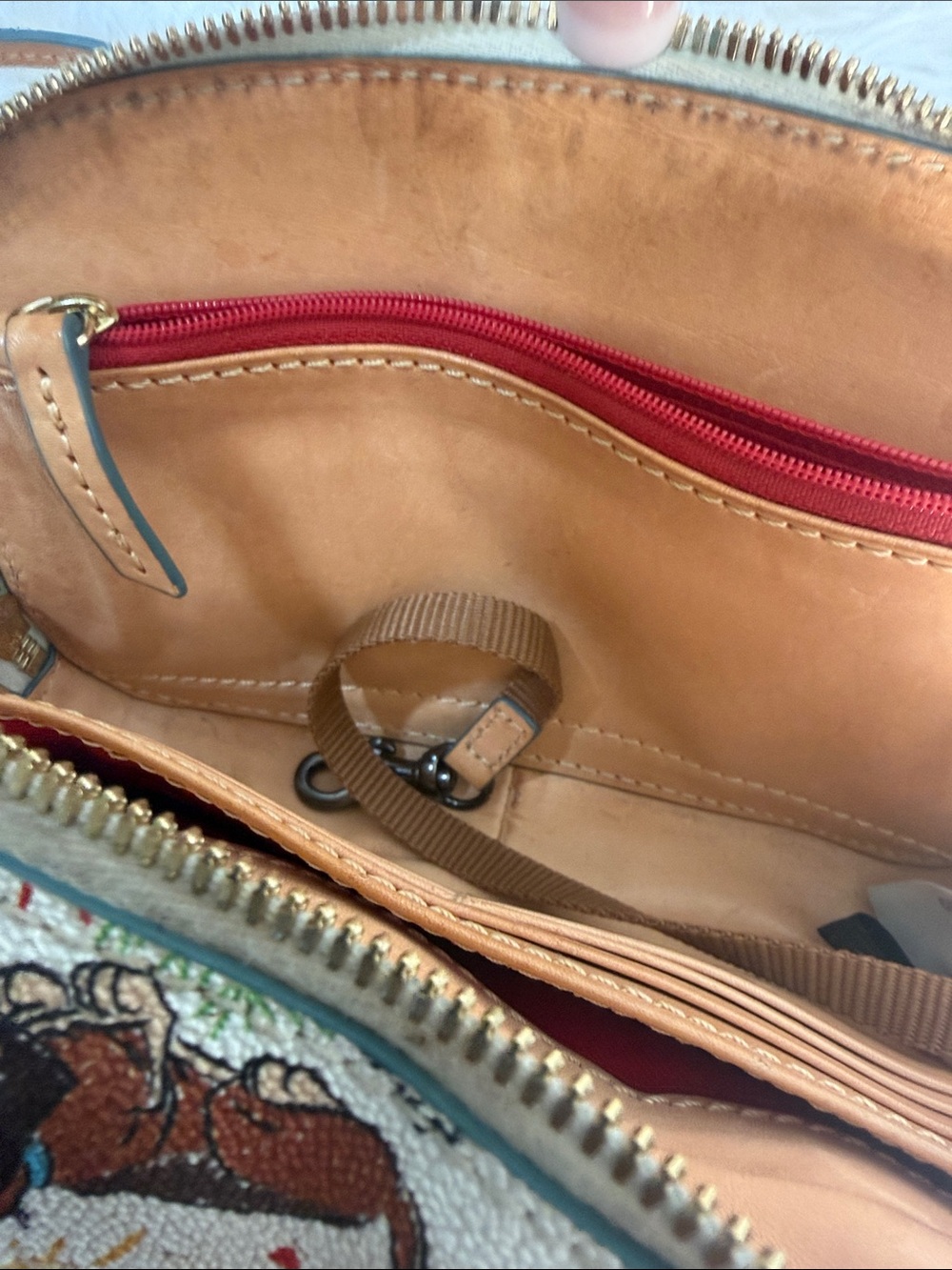 Disney Dooney and Bourke Dogs Paw Prints Sketch Ambler Crossbody Bag - Picture 8 of 16